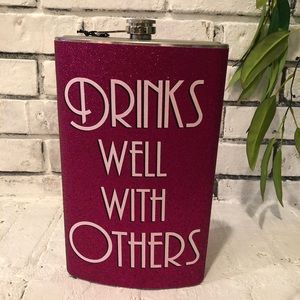 Hot Pink Sparkle Flask